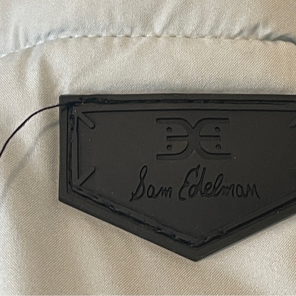 Sam Edelman KIDS' FAUX FUR TRIM HOODED LONGLINE PUFFER JACKET IN ICE BLUE - Picture 3 of 6